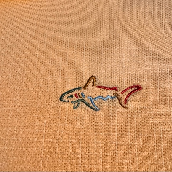 Greg Norman Short Sleeve Golf Polo Top Large in Peach - Picture 3 of 5